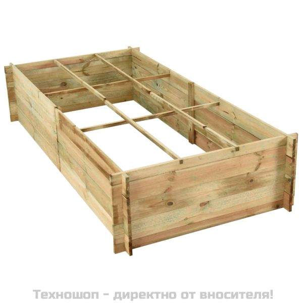 Повдигната леха за разсад, импрегниран бор, 197x100x40 см