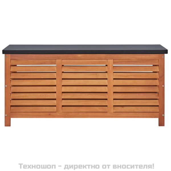 Градински сандък за съхранение, 117x50x55 см, евкалипт масив