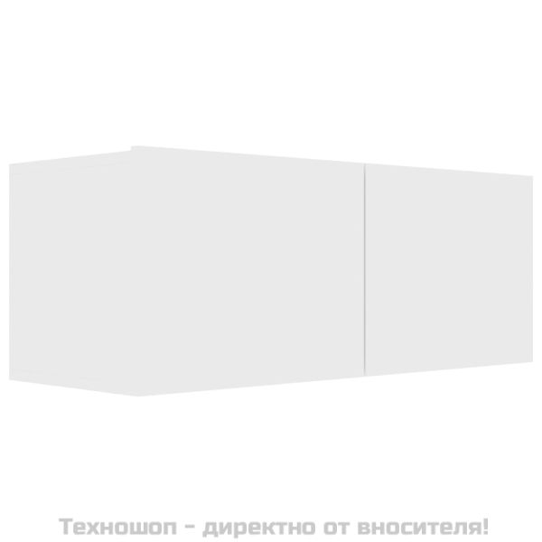 Комплект ТВ шкафове от 3 части, бял, инженерно дърво