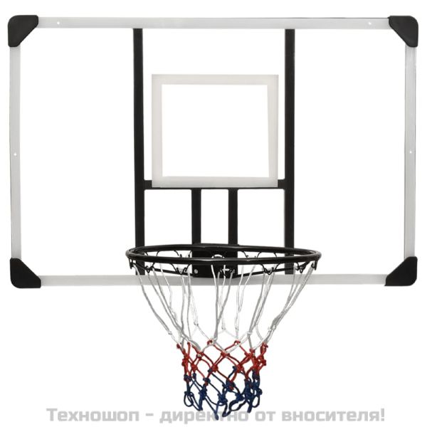 Баскетболно табло, прозрачно, 106x69x3 см, поликарбонат