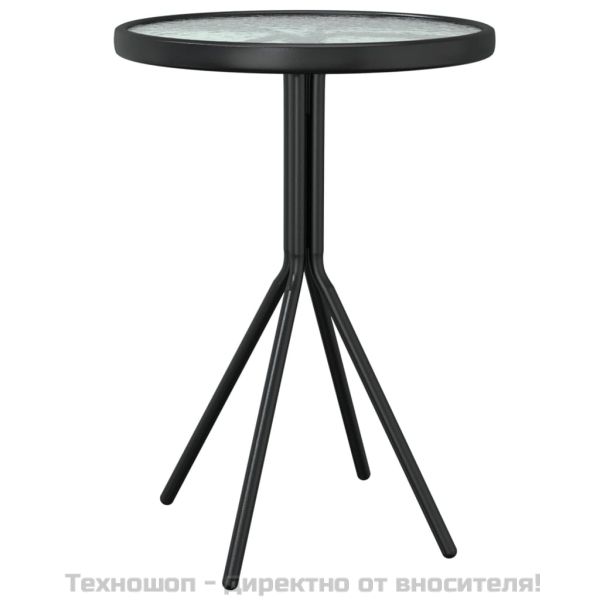 Бистро комплект от 3 части, стомана, черен