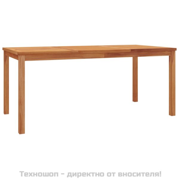Градински трапезен комплект, 4 части, тиково дърво масив
