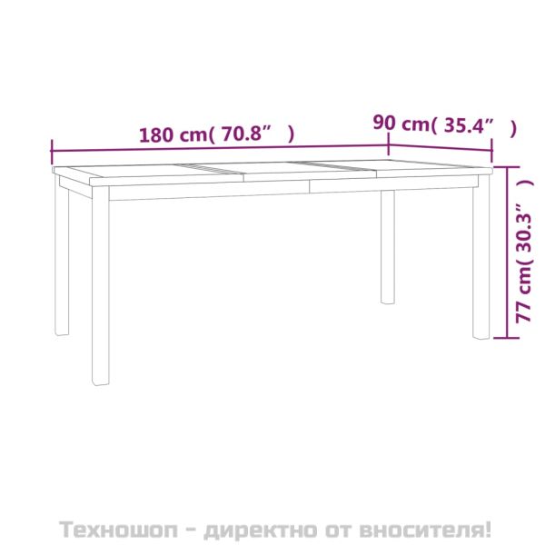 Градински трапезен комплект, 4 части, тиково дърво масив