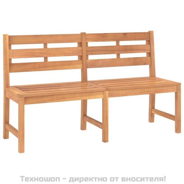 Градински трапезен комплект, 4 части, тиково дърво масив