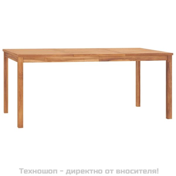 Градински трапезен комплект, 4 части, тиково дърво масив