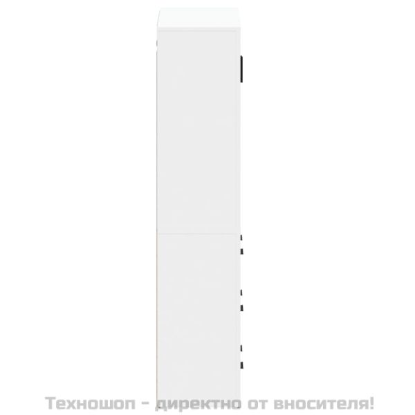 Висок шкаф, бял, инженерно дърво