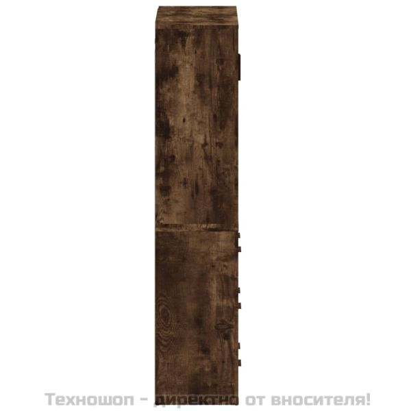 Висок шкаф, опушен дъб, инженерно дърво