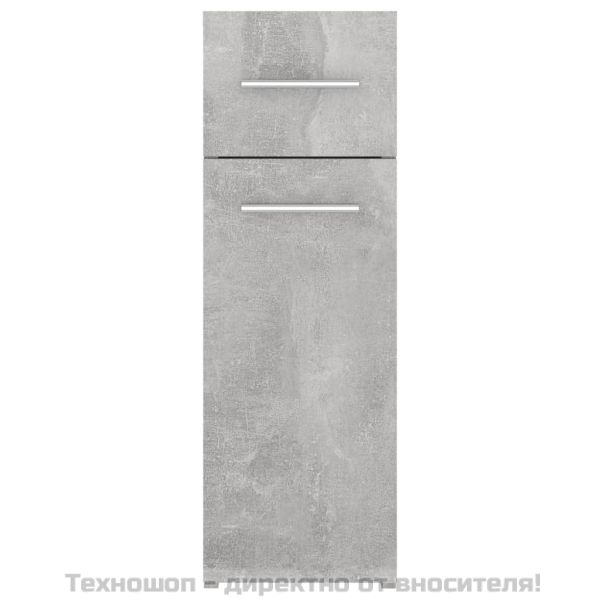 Шкаф органайзeр, бетонно сив, 20x45,5x60 см, инженерно дърво