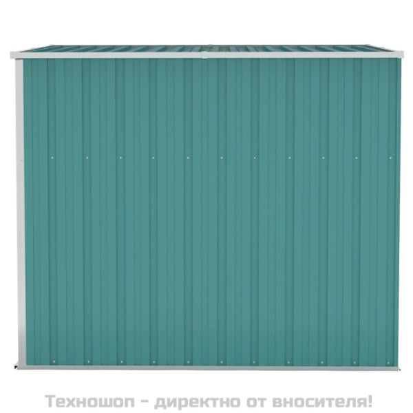 Градинска барака, зелена, 118x194x178 см, поцинкована стомана