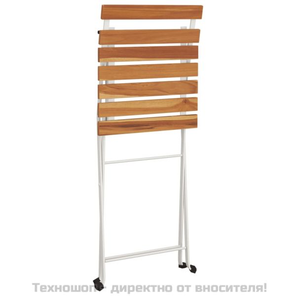 Сгъваем бистро комплект от 3 части, акация масив и стомана
