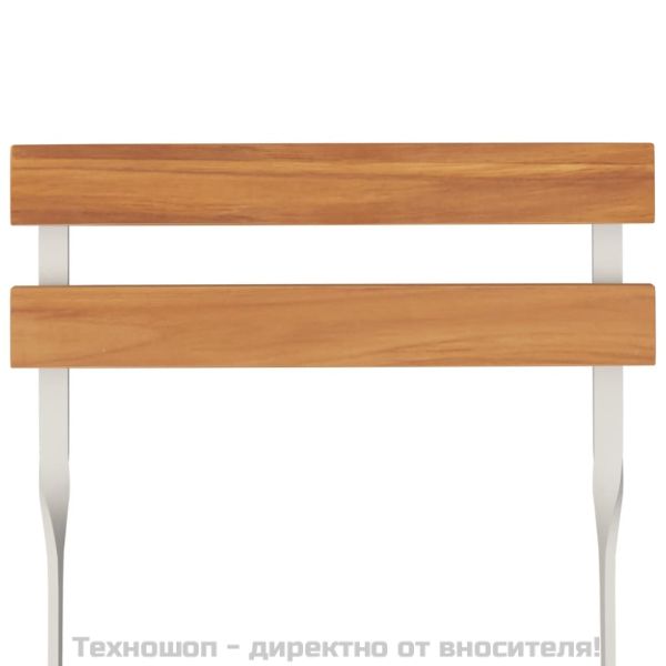 Сгъваем бистро комплект от 3 части, акация масив и стомана