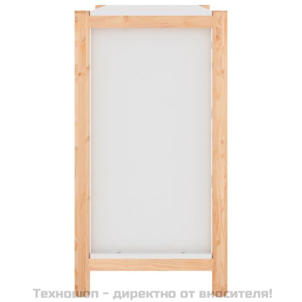 Сайдборд, бял, 62x38x70 см, инженерно дърво