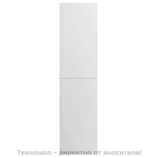Гардероб, бял гланц, 100x50x200 см, инженерно дърво