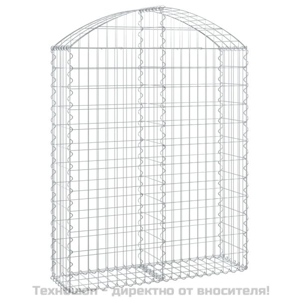 Дъговидна габионна кошница 100x30x120/140 см поцинковано желязо