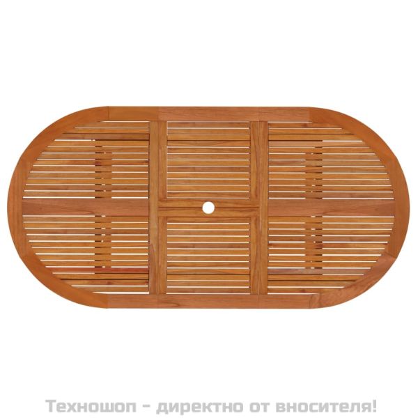 Градински трапезен комплект, 5 части, евкалиптово дърво масив