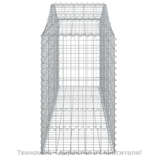 Габионни кошници арка 2 бр 200x50x80/100 см поцинковано желязо