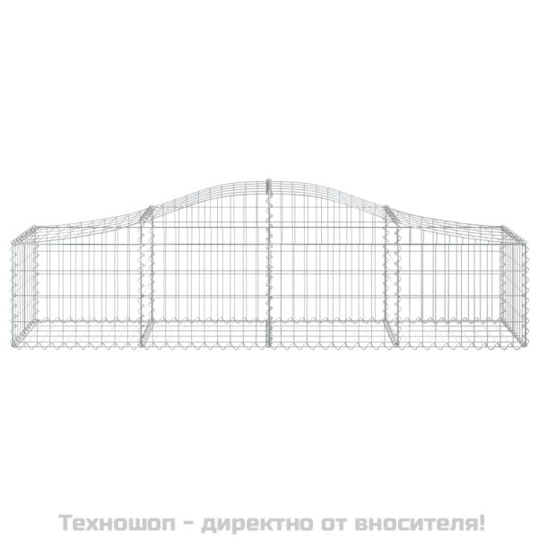 Габионни кошници арка 2 бр 200x50x40/60 см поцинковано желязо