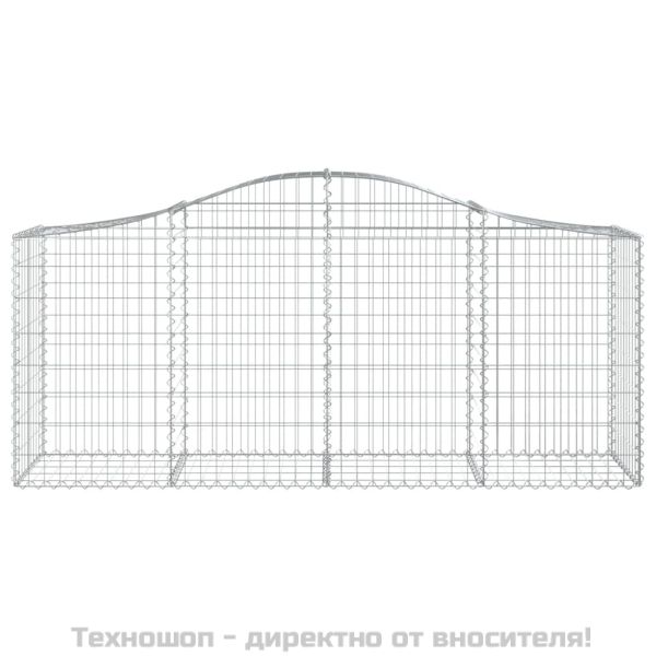 Габионни кошници арка 4 бр 200x50x80/100 см поцинковано желязо