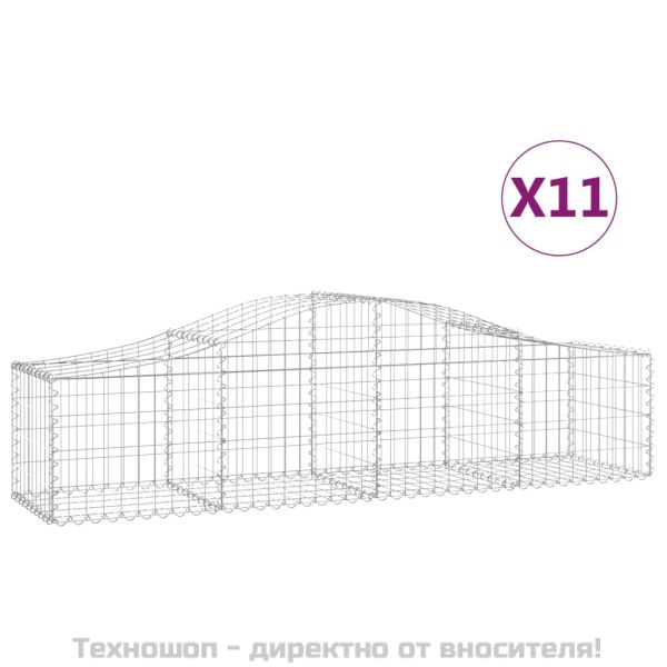 Габионни кошници арка 11 бр 200x50x40/60 см поцинковано желязо