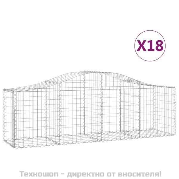 Габионни кошници арка 18 бр 200x50x60/80 см поцинковано желязо