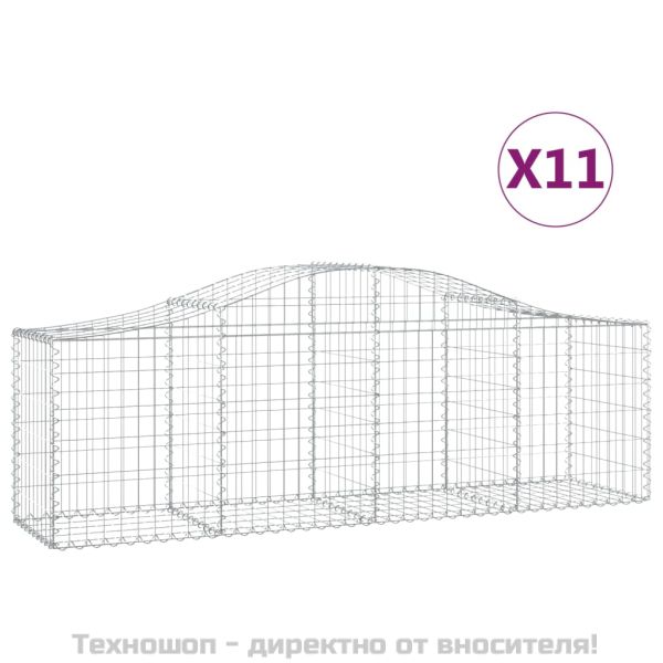 Габионни кошници арка 11 бр 200x50x60/80 см поцинковано желязо