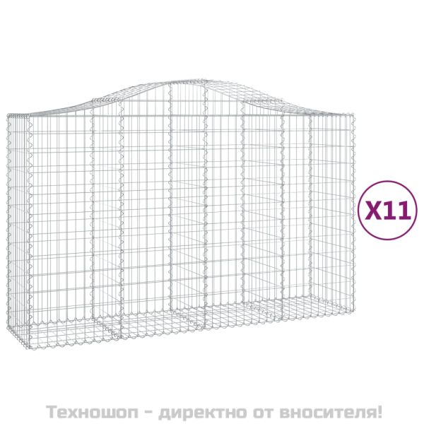 Габионни кошници арка 11 бр 200x50x120/140см поцинковано желязо