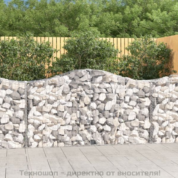 Габионни кошници арка 2 бр 200x50x100/120 см поцинковано желязо