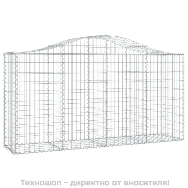 Габионни кошници арка 2 бр 200x50x100/120 см поцинковано желязо