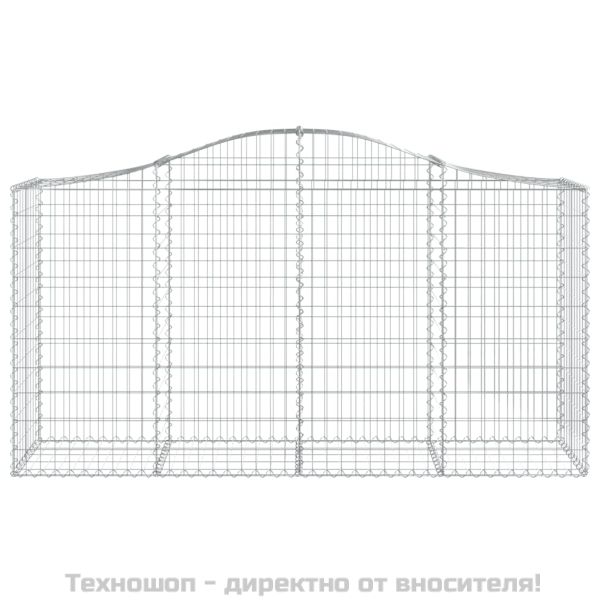 Габионни кошници арка 2 бр 200x50x100/120 см поцинковано желязо