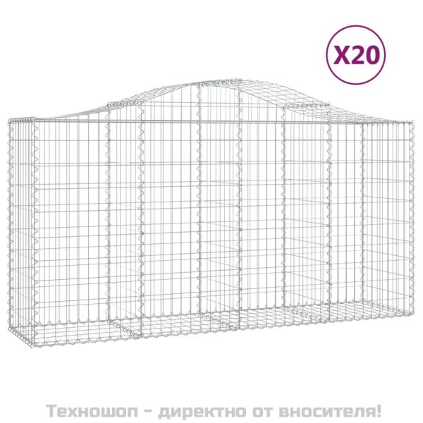 Габионни кошници арка 20 бр 200x50x100/120см поцинковано желязо