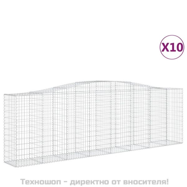 Габионни кошници арка 10 бр 400x50x120/140см поцинковано желязо
