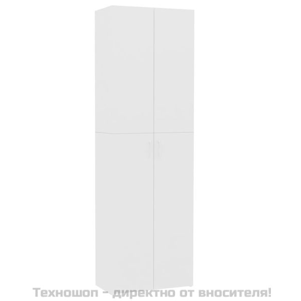 Офис шкаф, бял, 60x32x190 см, инженерно дърво