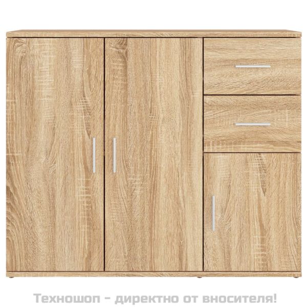Бюфет, дъб сонома, 91x29,5x75 см, инженерно дърво