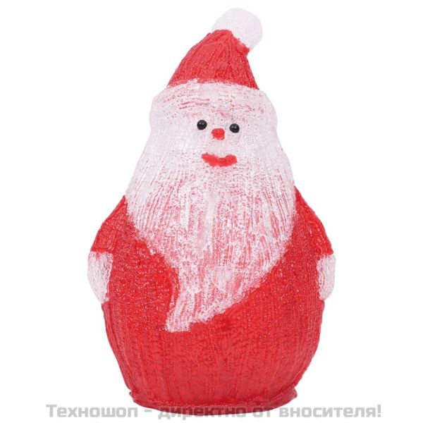 LED Дядо Коледа акрилна фигура, за закрито и открито, 28 см