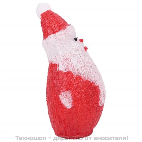 LED Дядо Коледа акрилна фигура, за закрито и открито, 28 см