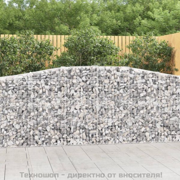 Габионни кошници арка 2 бр 400x50x100/120 см поцинковано желязо