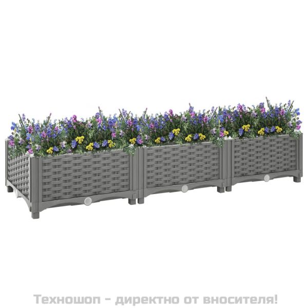 Повдигната леха, 120x40x23 см, полипропилен