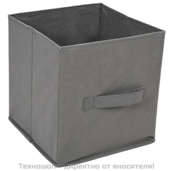 Шкаф за съхранение 4 текстилни кошници сив 63x30x71 см стомана