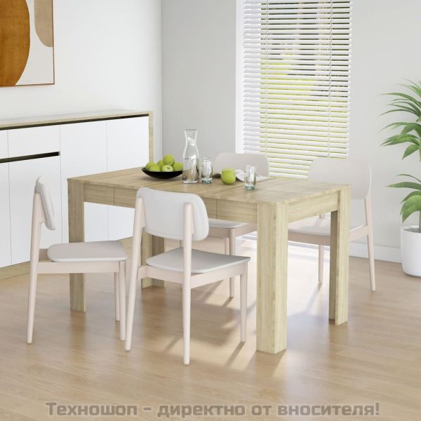 Трапезна маса, дъб сонома, 140x74,5x76 см, инженерно дърво