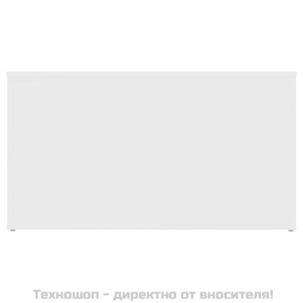 Сандък за съхранение, бял, 84x42x46 см, инженерна дървесина