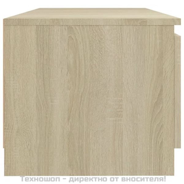 ТВ шкаф с LED осветление, дъб сонома, 140x40x36 см
