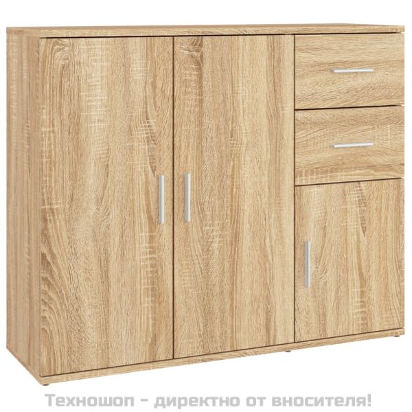 Бюфет, дъб сонома, 91x29,5x75 см, инженерно дърво