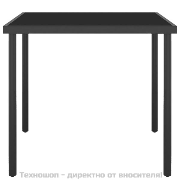 Градински трапезен комплект, 3 части, стомана