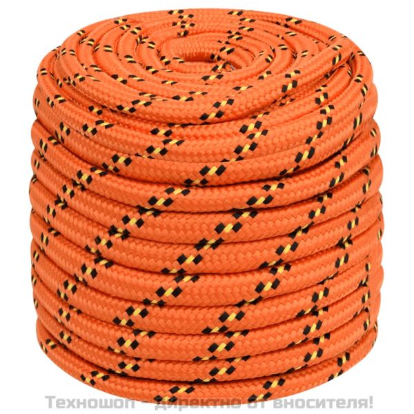 Въже за лодка оранжево 16 мм 250 м полипропилен
