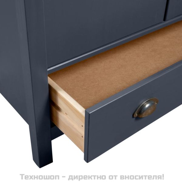 Гардероб с 2 врати Hill сив 89x50x170 см борово дърво масив