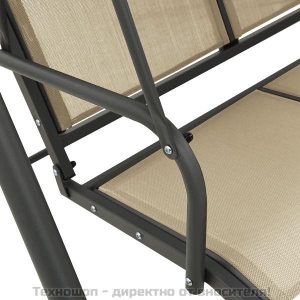 Градинска люлка с навес, антрацит и пясък