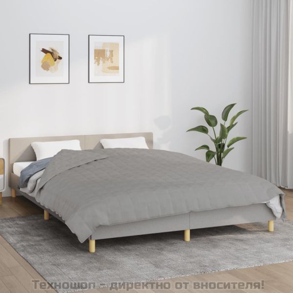 Утежнено одеяло сиво 220x240 см 15 кг плат