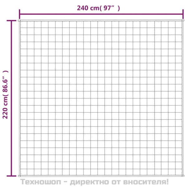 Утежнено одеяло сиво 220x240 см 15 кг плат