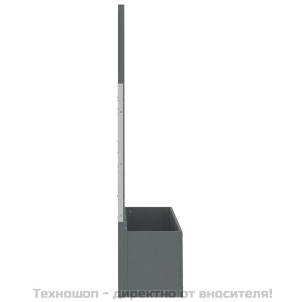 Плантер с пергола, сив, 65x33x135 см, WPC