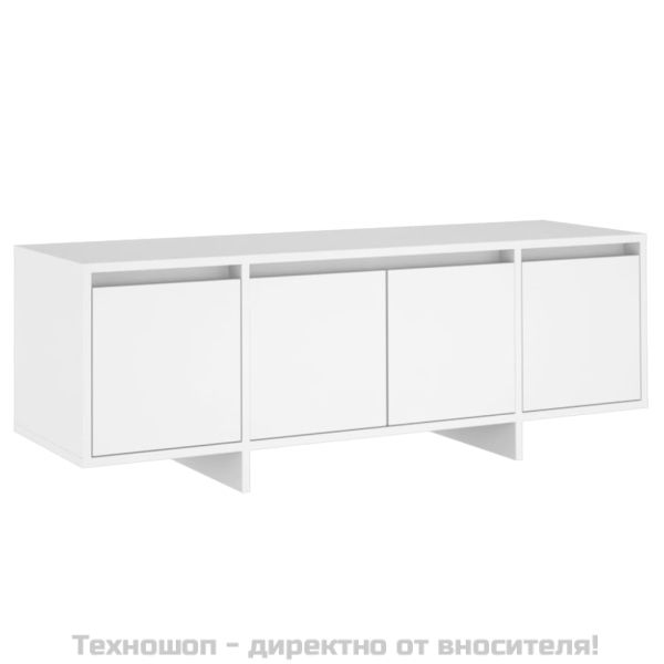 ТВ шкаф, бял, 120x30x40,5 см, инженерно дърво